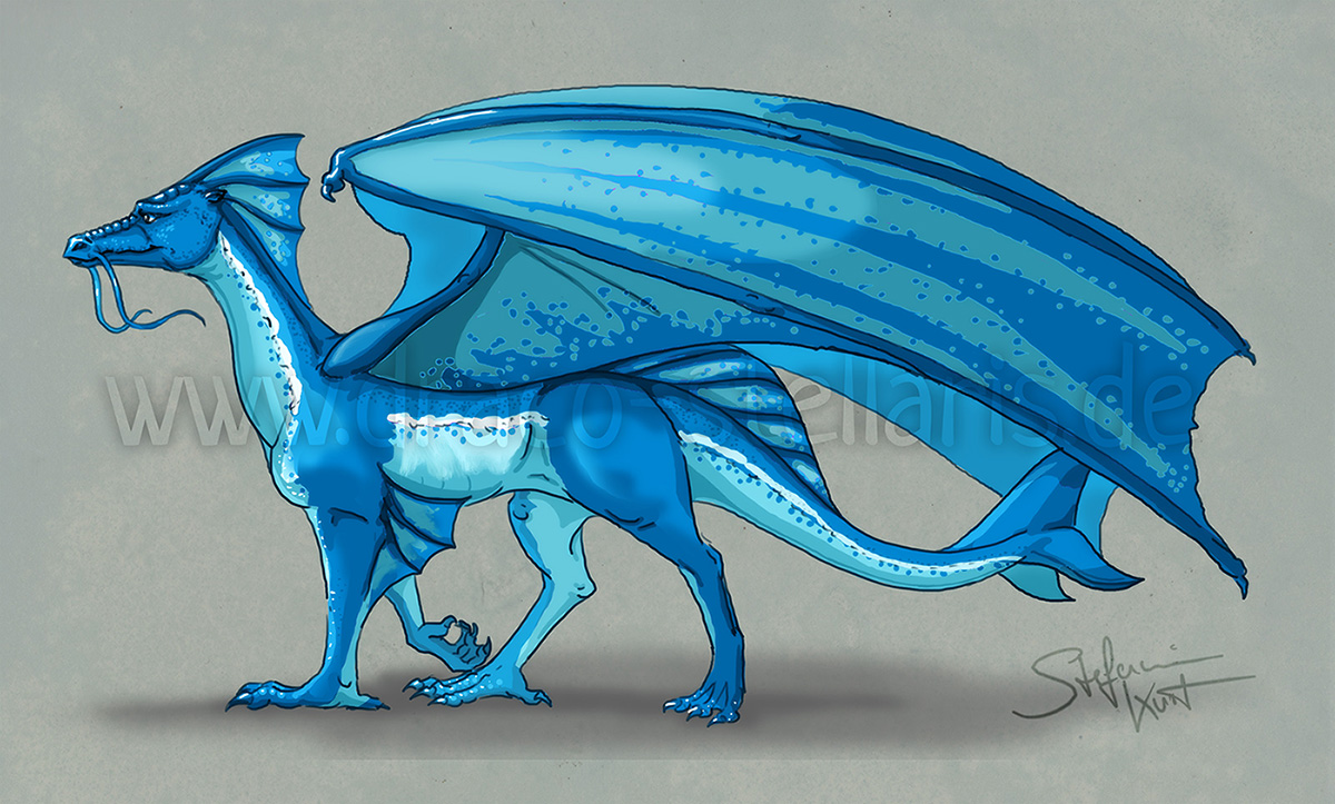 Aquatic dragon concept art
