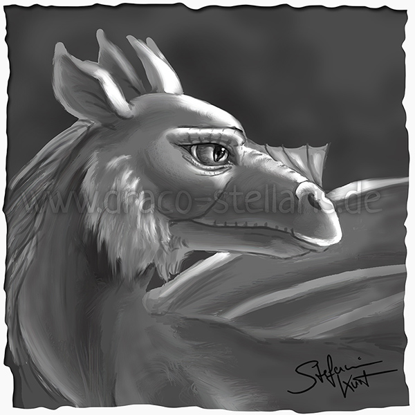 Dragon portrait – work in progress